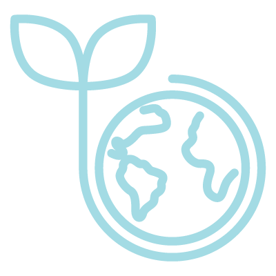 icon of earth with leaf